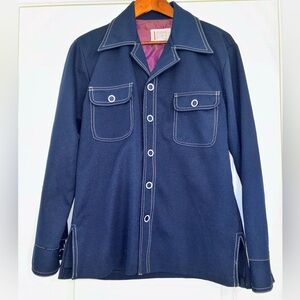 Vintage 70’s Disco Men's Dagger Collar Sport/Shirt Jacket